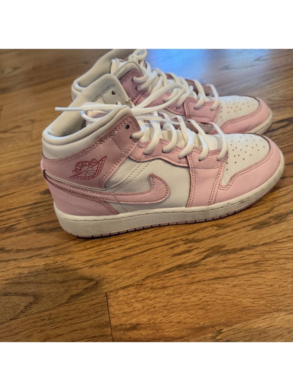 Nike Girls Pink 4 Youth High Top Jordan Nike Sneakers Shoes